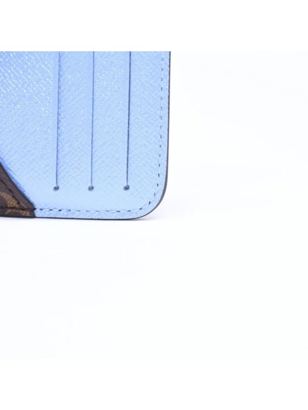 Louis Vuitton Card Case Romy Coin Purse Monogram Blue Frost